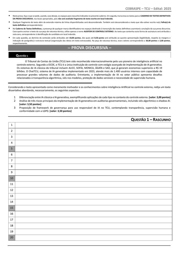 Simulado discursiva - tema e questões dissertativas