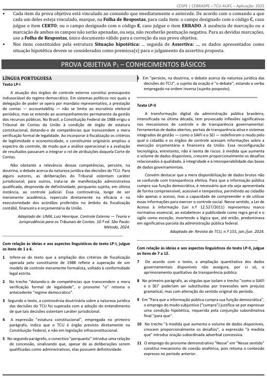 Simulado objetiva - Conhecimentos Básicos estilo CEBRASPE